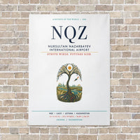 Thumbnail for Nursultan Nazarbayev International Airport Astana NQZ vertical canvas print - no frame - white background
