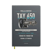 Thumbnail for TAY 650 design on gray notebook