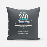 Thumbnail for Beechcraft King Air 260 design on gray pillow