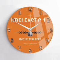 Thumbnail for Short Belfast C.1 design on orange no frame wall clock