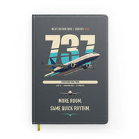 Thumbnail for Boeing 737 MAX 9 design on gray notebook