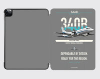 Thumbnail for Saab 340B design on gray ipad tablet case