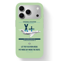 Thumbnail for Cessna Citation X+ design on light green magsafe iphone case, for iPhone 17 Pro