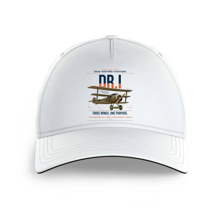 Fokker Dr.I design on white printed hat