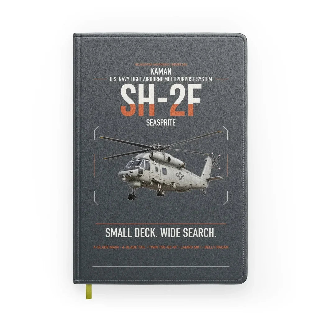 Kaman SH-2F Seasprite design on gray notebook