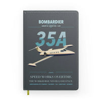 Thumbnail for Bombardier Learjet 35A design on gray notebook