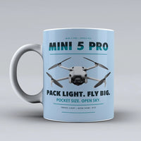 Thumbnail for Mini 5 Pro Mug design on light blue dji