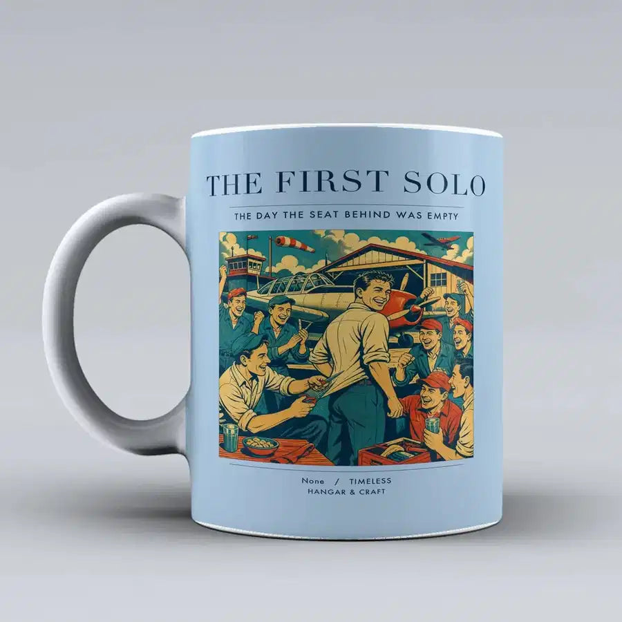 VINTAGE G4144 - The First Solo - Ceramic Mug design on lightblue