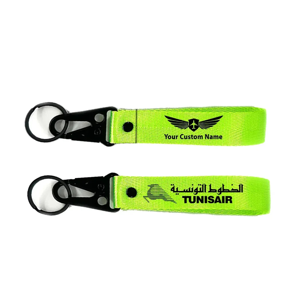 Tunisair Hawk-shaped key chain, Light Green+ NAME