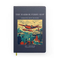 Thumbnail for VINTAGE G4361 - The Harbor Ferry Hop - Designed Notebooks design on navyblue