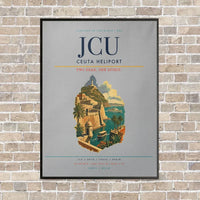 Thumbnail for Ceuta Heliport JCU vertical canvas print - framed - light gray background