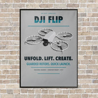 Thumbnail for DJI Flip vertical canvas print - framed - light gray background