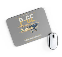 Thumbnail for Curtiss P-6E Hawk design on gray rectangle mouse pad