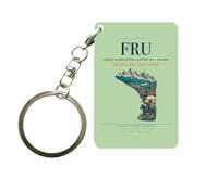 Thumbnail for Manas International Airport FRU — Bishkek Key Chain design on light green key chain