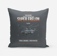 Thumbnail for Sud Aviation SA 321G Super Frelon design on gray pillow