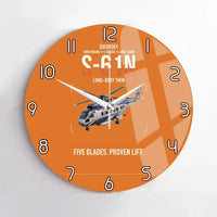 Thumbnail for Sikorsky S-61N design on orange no frame wall clock