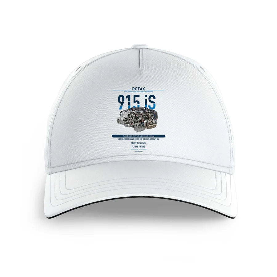 915 iS design on white printed hat