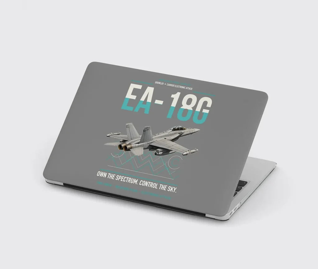 EA-18G Growler design on gray MacBook case