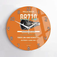 Thumbnail for BR710 design on orange no frame wall clock