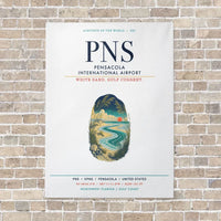 Thumbnail for Pensacola International Airport PNS vertical canvas print - no frame - white background