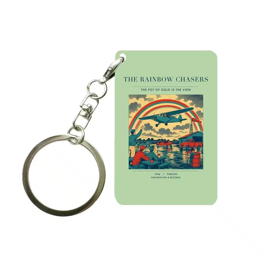 VINTAGE G4432 - The Rainbow Chasers - Designed Key Chain design on lightgreen