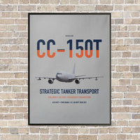 Thumbnail for Airbus CC-150T Polaris vertical canvas print - framed - light gray background