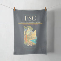 Thumbnail for Figari Sud-Corse Airport (FSC) design on gray towel