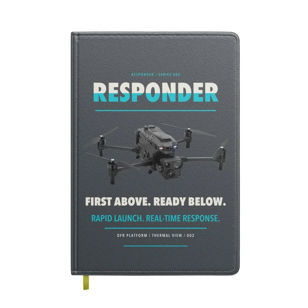 BRINC Responder design on gray notebook