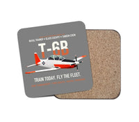 Thumbnail for T-6B Texan II Naval Aviator Training design on gray 1 piece coaster
