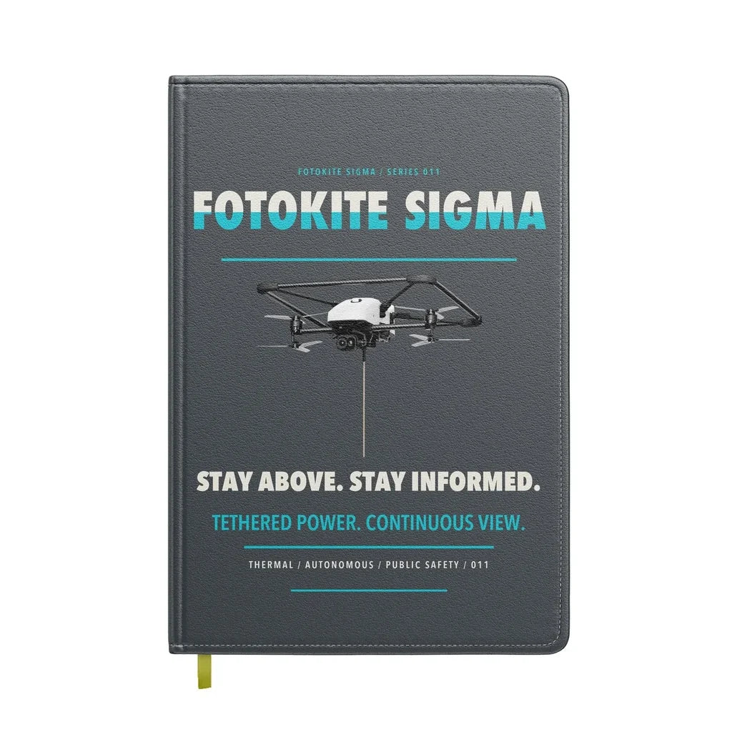 Fotokite Sigma design on gray notebook
