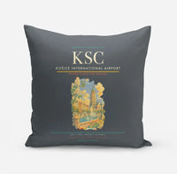 Thumbnail for Košice International Airport (KSC) design on gray pillow