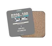 Thumbnail for Dornier D328-100 design on gray 1 piece coaster