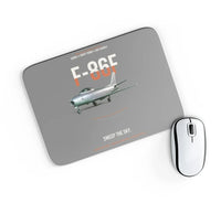 Thumbnail for F-86F Sabre Sweep The Sky design on gray rectangle mouse pad