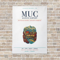 Thumbnail for Munich Airport MUC vertical canvas print - no frame - white background