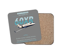 Thumbnail for Bombardier Learjet 60XR design on gray 1 piece coaster