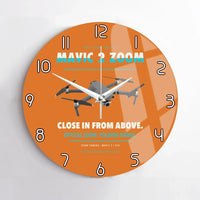 Thumbnail for DJI Mavic 2 Zoom design on orange no frame wall clock