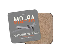 Thumbnail for MQ-9A Reaper design on gray 1 piece coaster