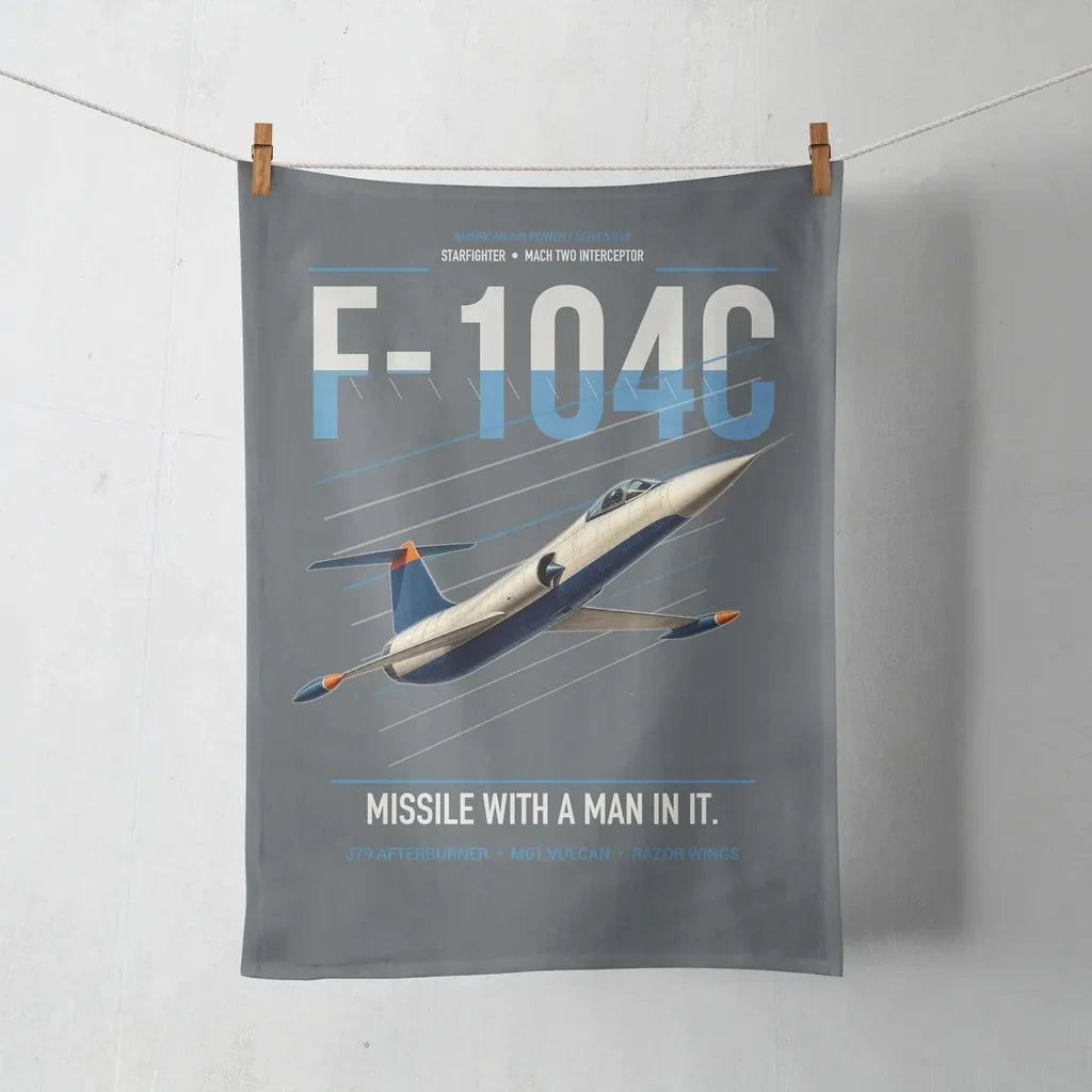 F-104C Starfighter design on gray towel