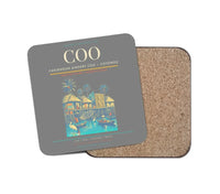 Thumbnail for Cadjehoun Airport (COO) design on gray 1 piece coaster