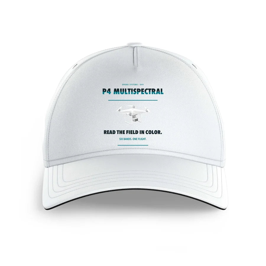 DJI P4 Multispectral design on white printed hat