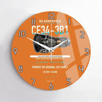 Thumbnail for CF34-3B1 design on orange no frame wall clock