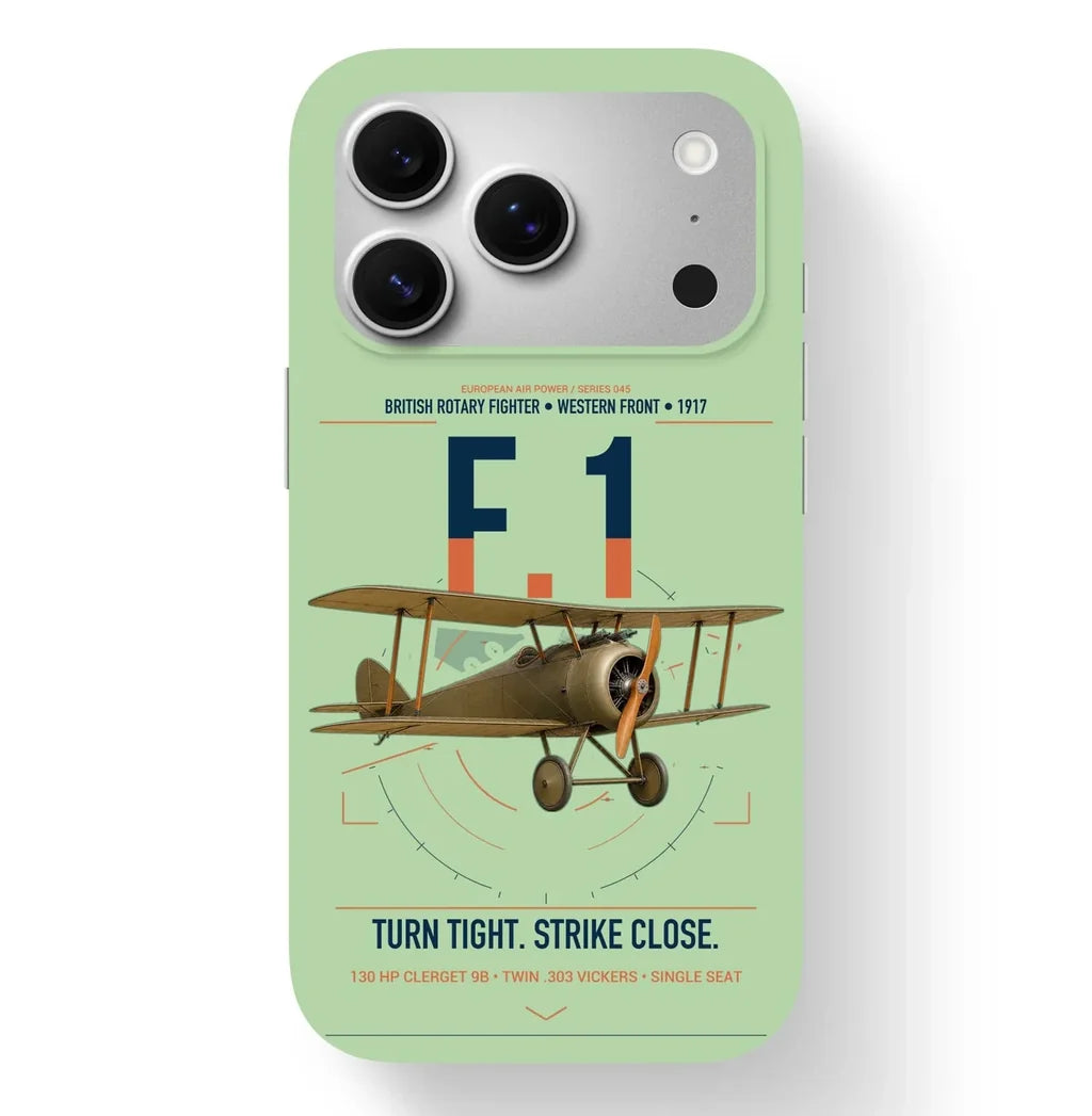 Sopwith Camel F.1 design on light green magsafe iphone case, for iPhone 17 Pro