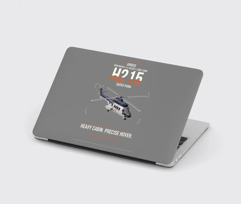 Airbus H215 design on gray MacBook case