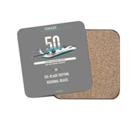 Thumbnail for Fokker 50 design on gray 1 piece coaster