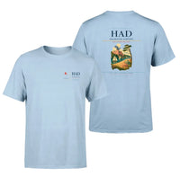 Thumbnail for Halmstad Airport (HAD) design printed on light blue double-side t-shirt