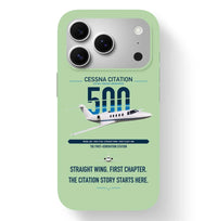 Thumbnail for Cessna Citation 500 - Citation I design on light green magsafe iphone case, for iPhone 17 Pro