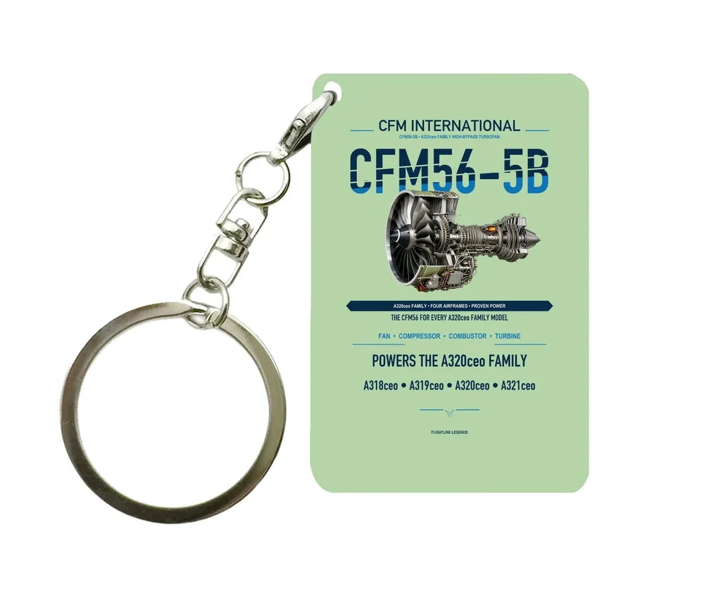 CFM56-5B Key Chain design on light green key chain