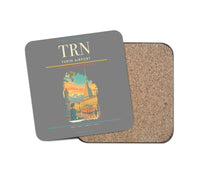 Thumbnail for Turin Airport (TRN) design on gray 1 piece coaster