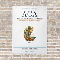 Thumbnail for Agadir Al Massira Airport AGA vertical canvas print - no frame - white background