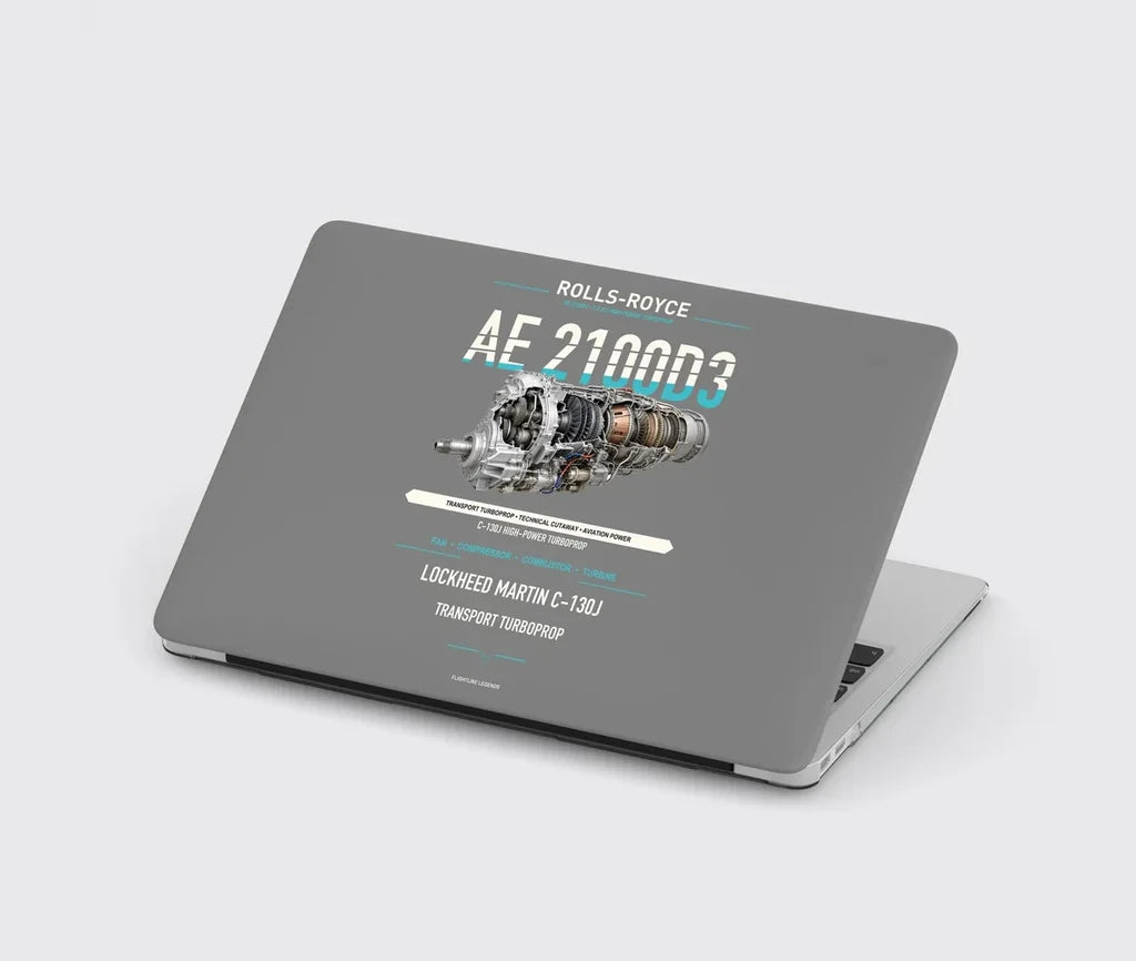 AE 2100D3 design on gray MacBook case